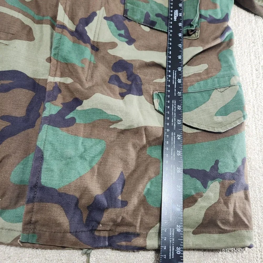Vintage M65 Field Coat Men‎ M Long Woodland Camo USA Made No Liner Cold Weather